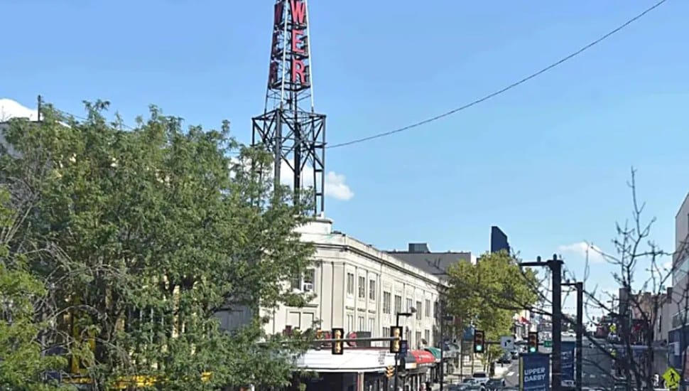 The Tower Theater in 69th Street in Upper Darby with its tower sign still intact.