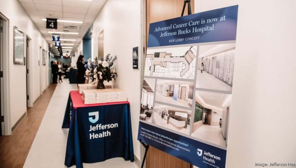 A hospital hallway filled with medical equipment.