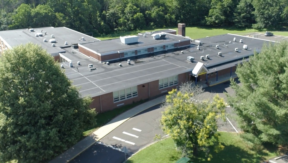 An aerial view of Linden Elementary.