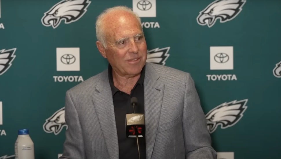 Jeffrey Lurie at an Eagles press conference.