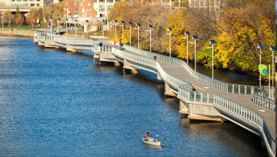 A section of the Schuylkill River Trail