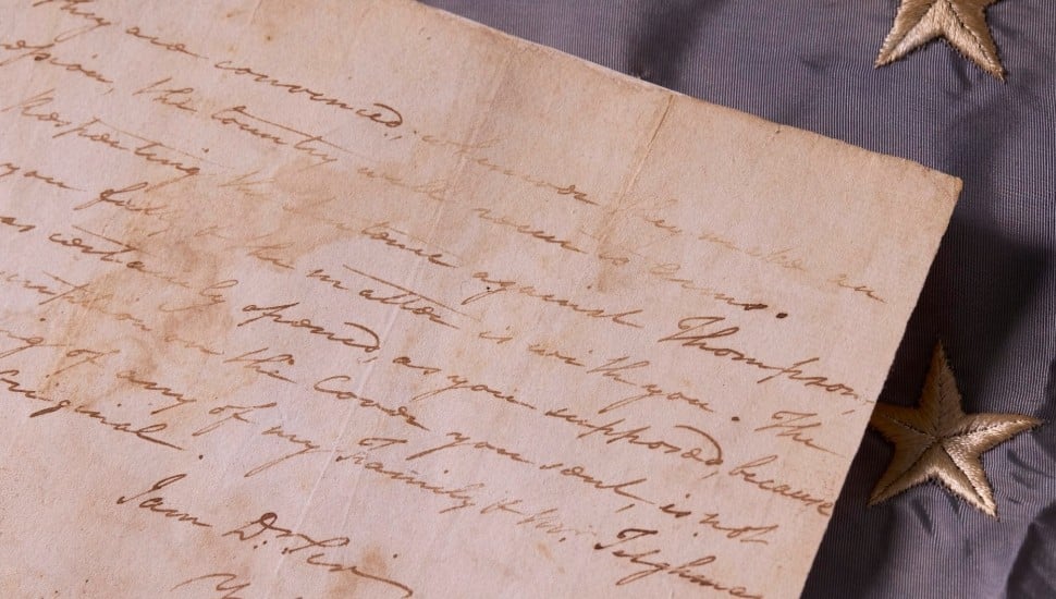 The 1777 letter written by George Washington.
