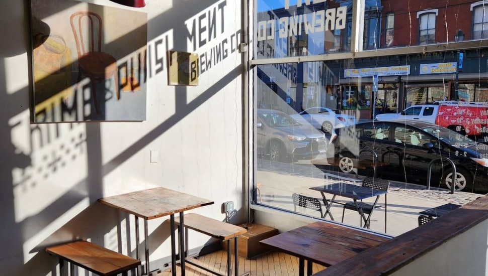 Inside Crime and Punishment Brewing Company on Girard Avenue.