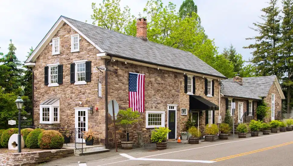 The Sergeantsville Inn across the bridge from Bucks County.