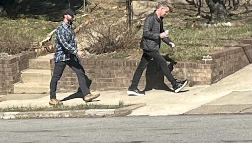 A resident took this candid photo of celebrity chef Gordon Ramsay walking on Meadowbrook Avenue in Upper Darby.