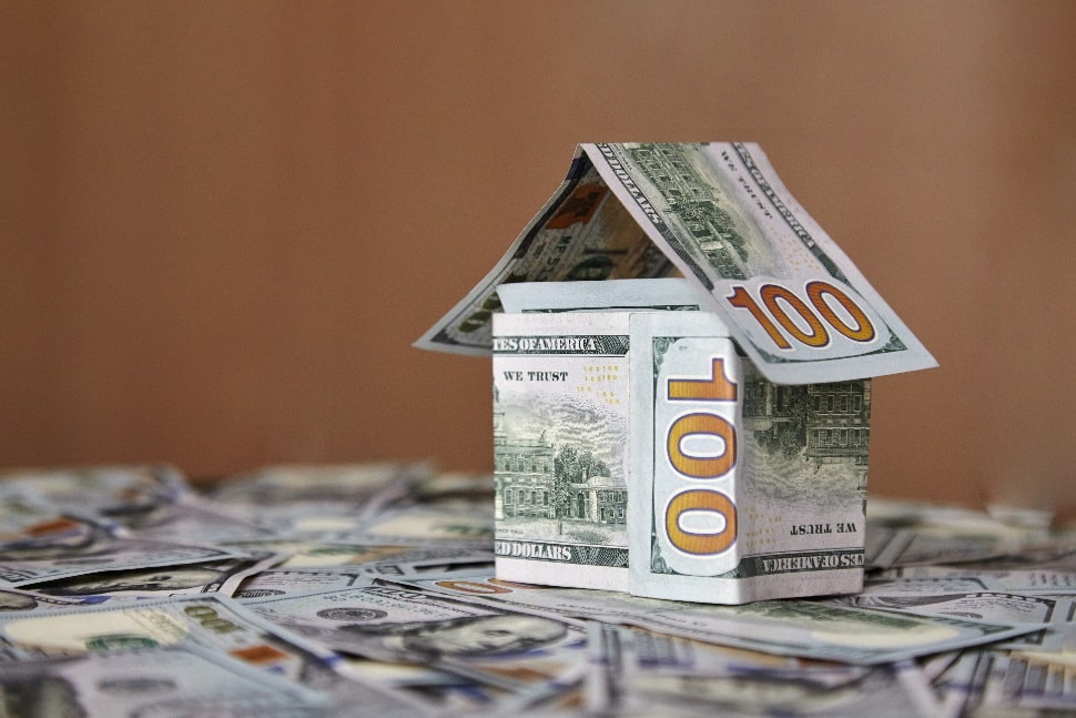 house of money on the background of money