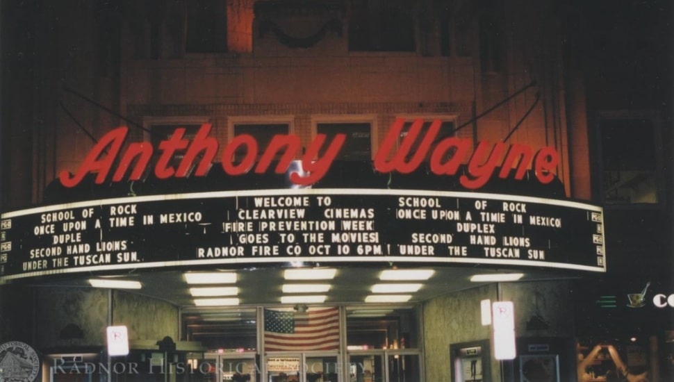 The Anthony Wayne Theater marquee in earlier times.