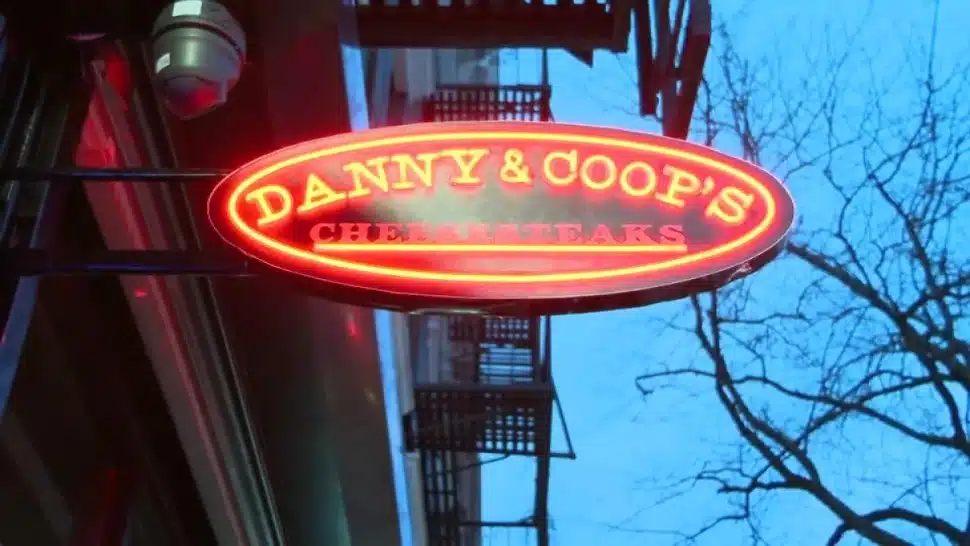 The Danny & Coop's New York City sign