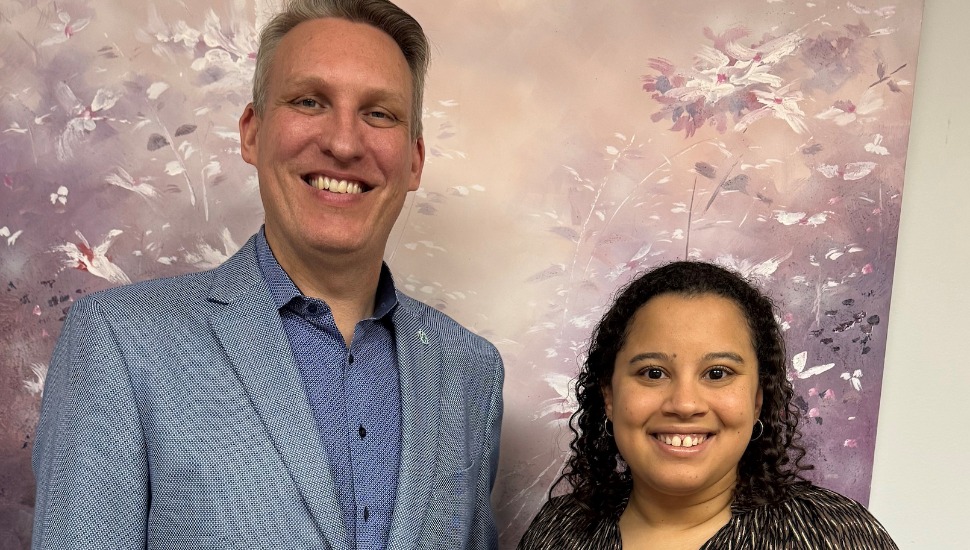 The Nonprofit Repositioning Fund’s Director Lindsay T. Kijewski (right) with Dr. Tobi Bruhn, CEO of Foundations Community Partnership.