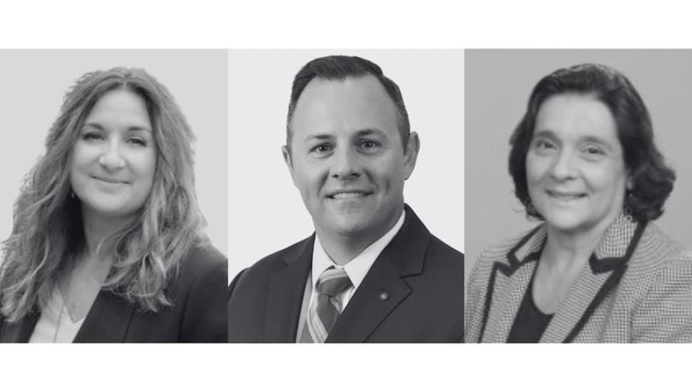Lisa Karl, Eric Miller, and Rosann Bar headshots.