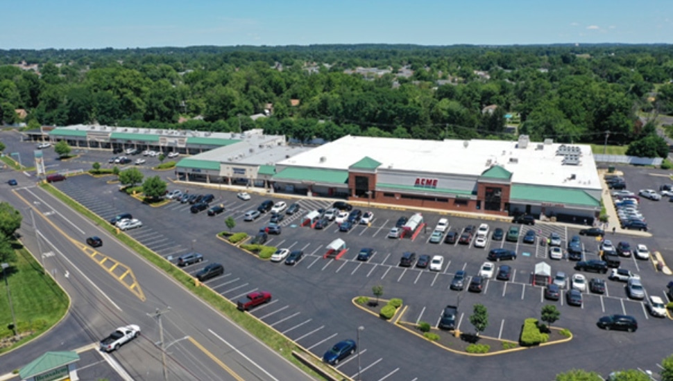 Aerial view of Village Center in Bensalem