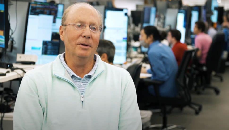 Jeff Yass on SIC's trading floor.