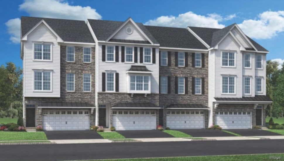 A rendering submitted to New Britain Township shows an example of what Toll Brothers' townhome project could look like.
