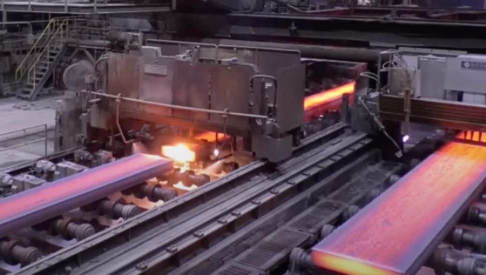 Cleveland-Cliff steel mill with flat-rolled steel.