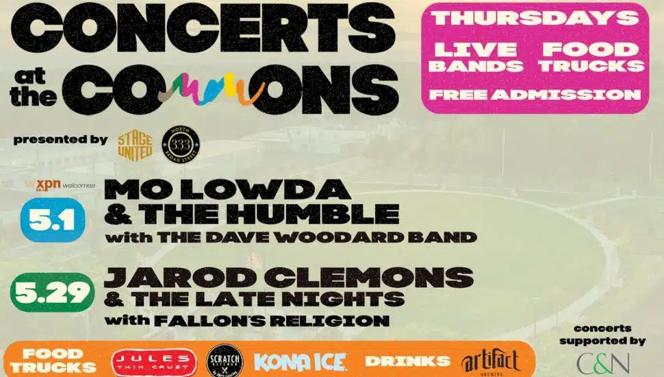Concerts at the Commons graphic.