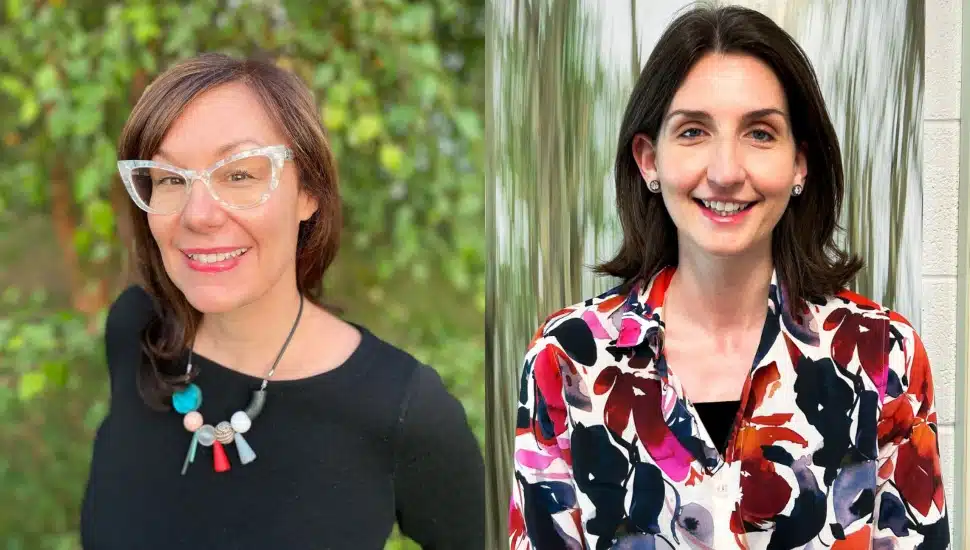 Deans Carolina Blatt, Ph.D. (left) and Jacqueline Burger (right).