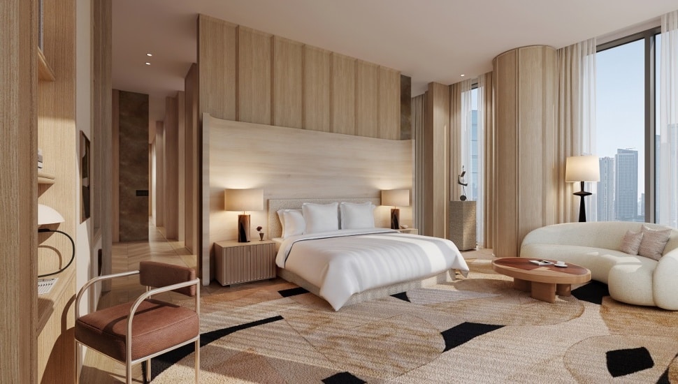 A bedroom at Four Seasons Hotel Philadelphia.