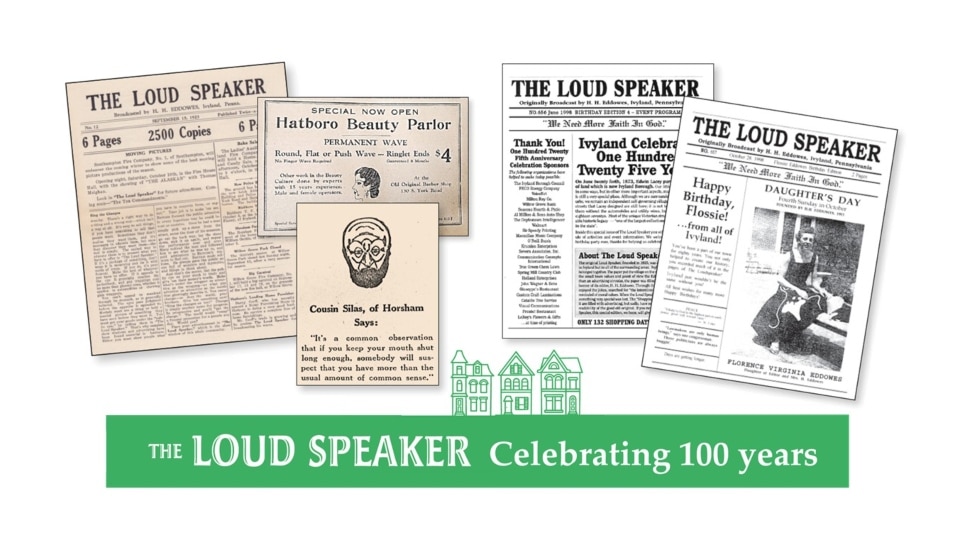 Images of 100-year-old newspaper.