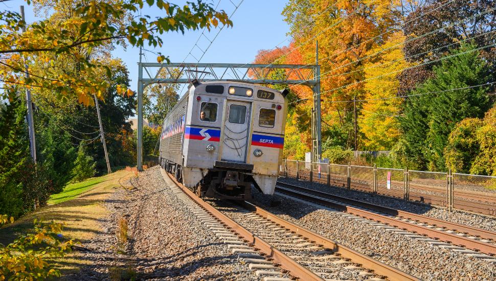 SEPTA train bound for Center City Philadelphia.