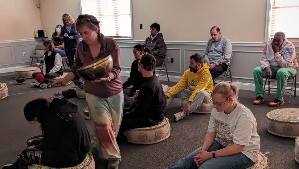 Sound healing at Shared Wellness.