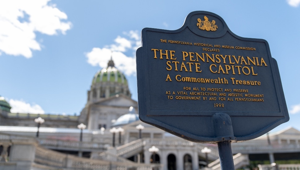 The Pennsylvania State Capitol building.
