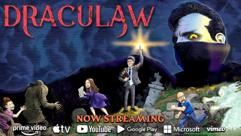 The cartoon poster for Draculaw.