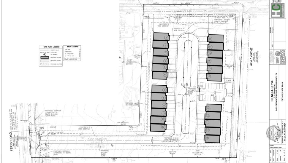 Doylestown luxury homes development plan.