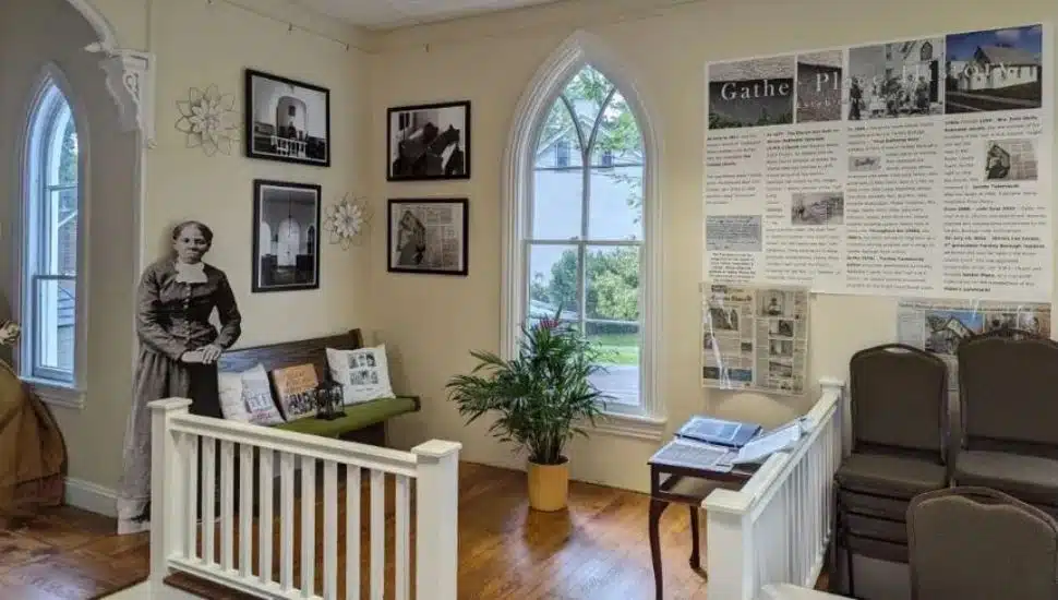 The interior of the Gather Place Museum.
