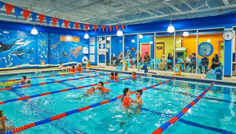 Interior of Goldfish Swim School.