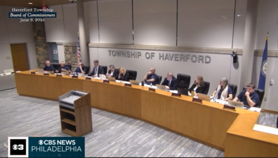Haverford Township's board of commissioners meeting.