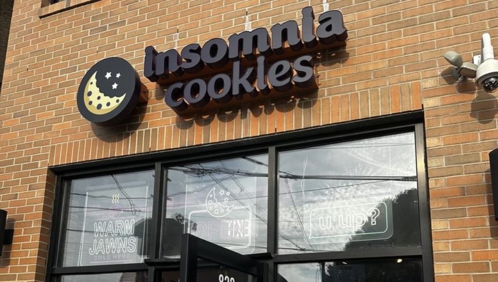 Exterior of Insomnia Cookies.