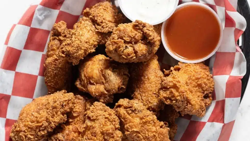 Chicken tenders and sauce from Love & Honey Fried Chicken.