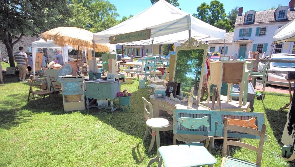 Vendors at McConkey’s Market selling items.