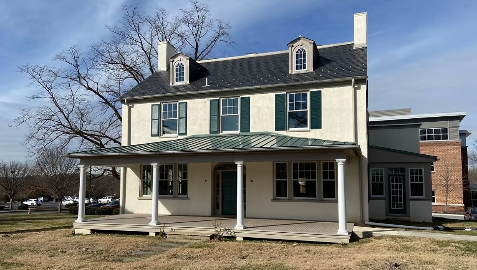 Exterior of Pines House, a stop on the Underground Railroad.