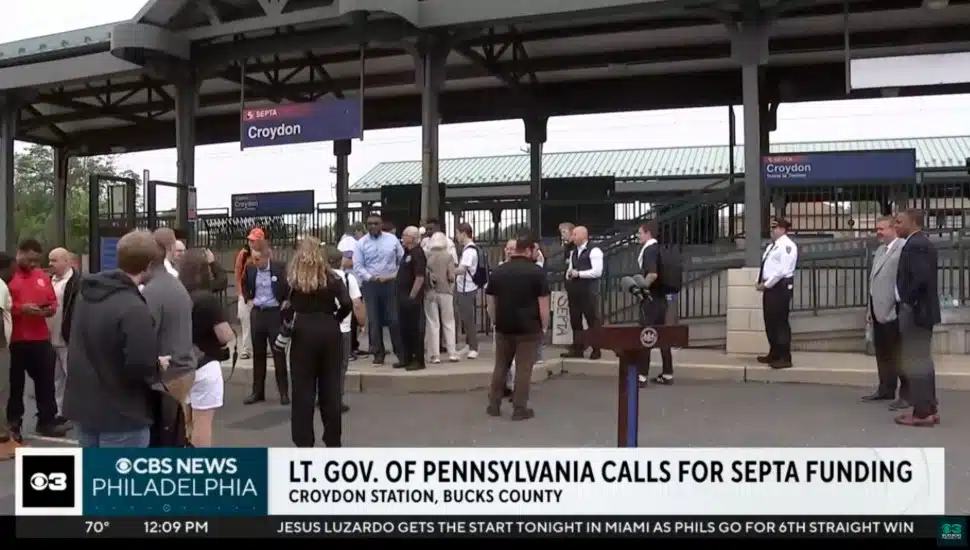 State Officials Gather at Croydon SEPTA Station to Urge Critical Investment