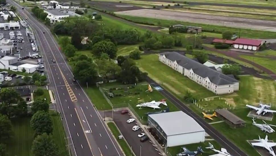 Aerial view of the Willow Grove Naval Air Base.