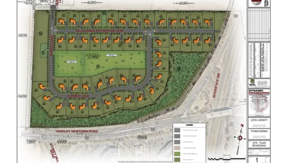 Layout plans for the new 47-home development at Wright Farm.