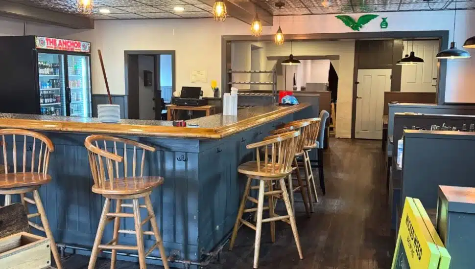 Bar table and chairs in the new Craft Tavern.