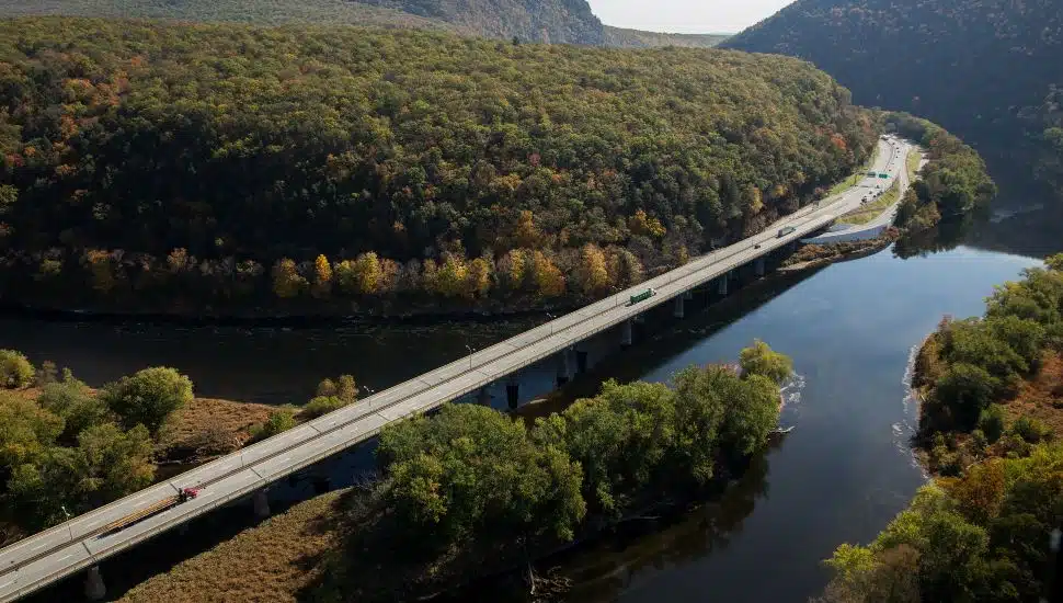 Toll bridge across the Delaware River.