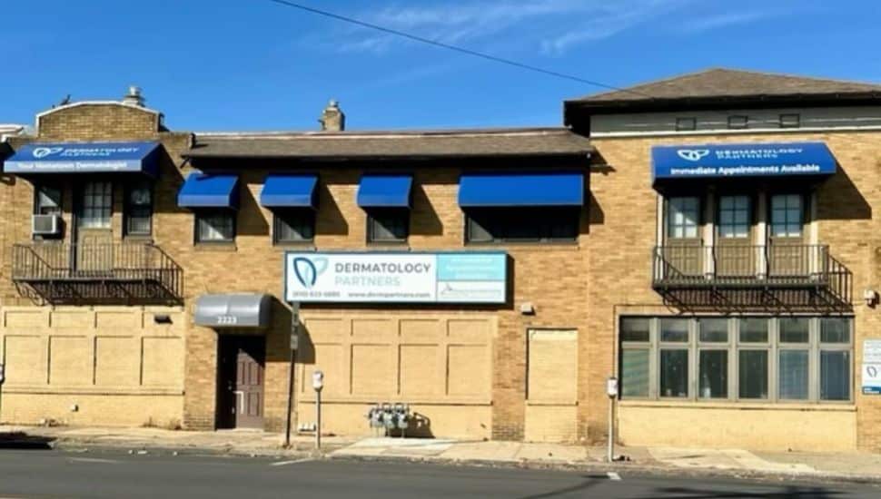 Exterior of Dermatology Partners's Drexel Hill location.