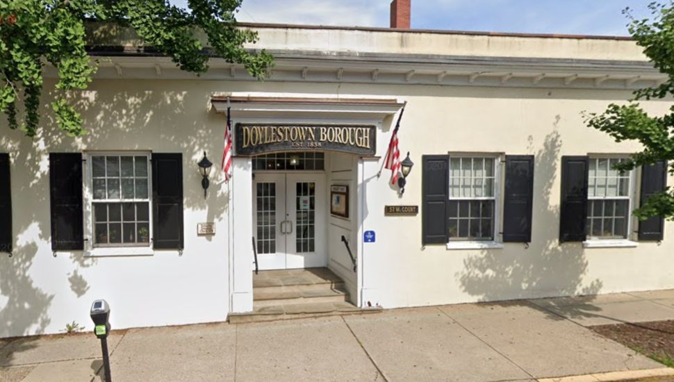 Exterior of the former Doylestown Borough Hall building.