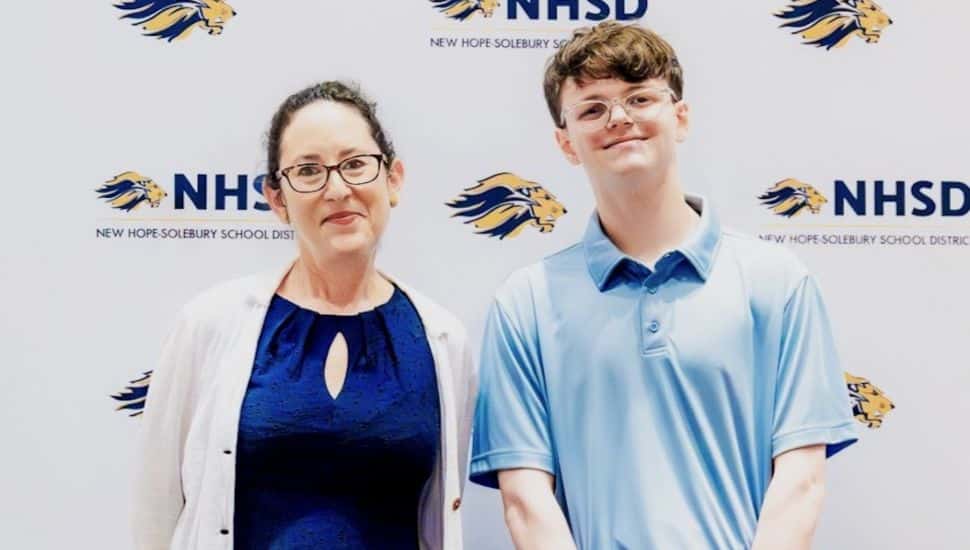FCP Board member Dr. Patricia Stern Smallacombe with Student Joshua Bastean.