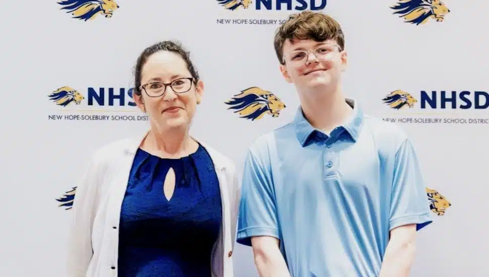 FCP Board member Dr. Patricia Stern Smallacombe with Student Joshua Bastean.