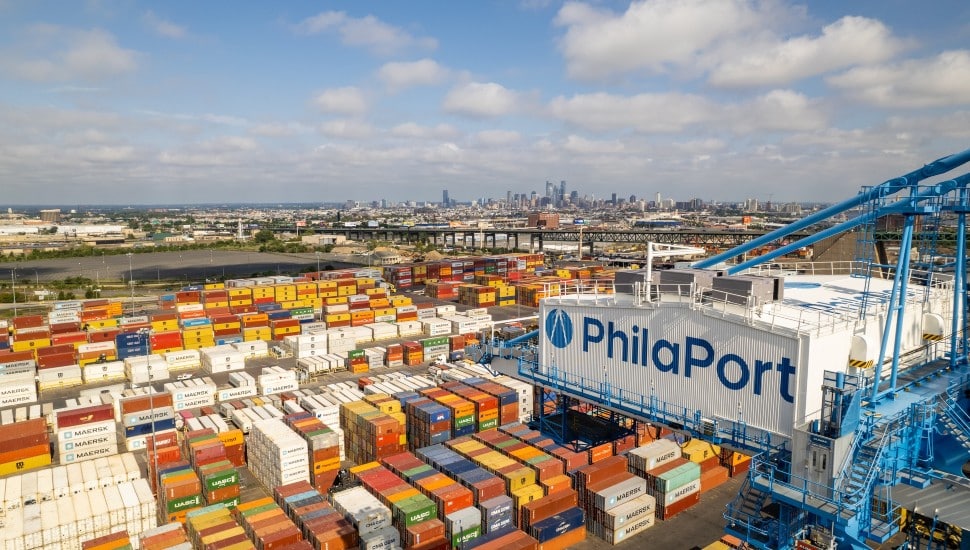 Aerial shot of PhilaPort.