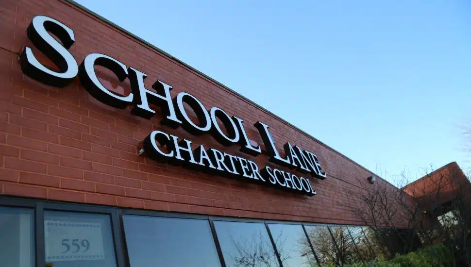 Exterior of School Lane Charter School.