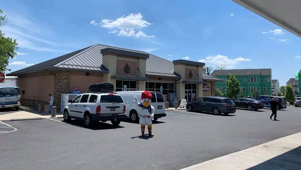 Exterior of Sparta convenience store and gas station.