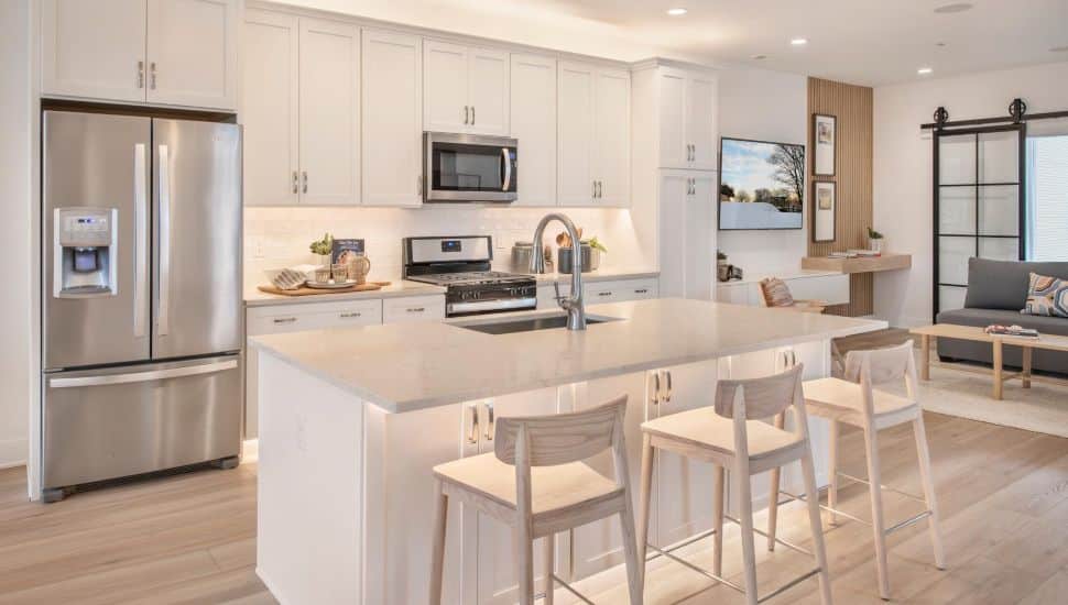 Kitchen in Toll Brothers townhome.