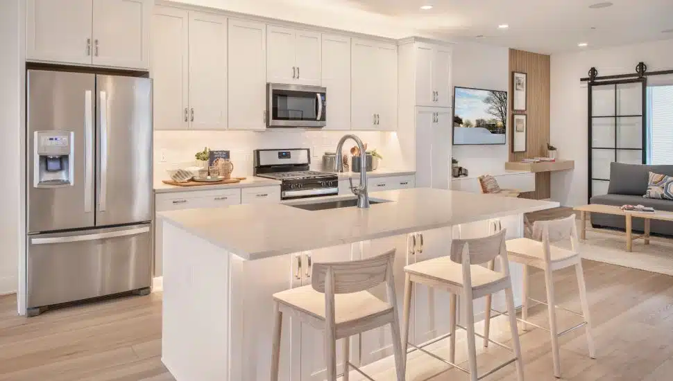 Kitchen in Toll Brothers townhome.