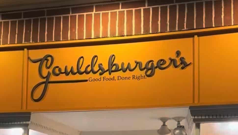 Gouldsburgers sign.