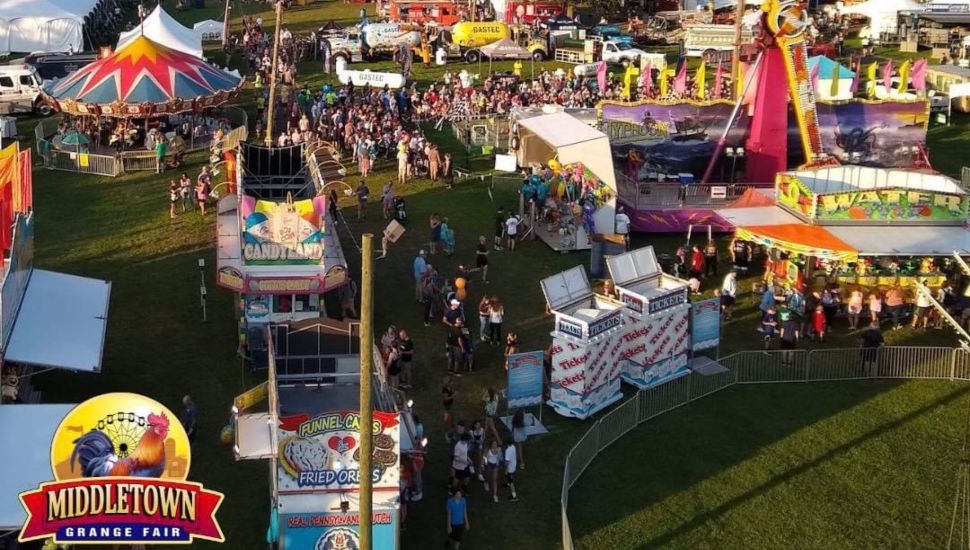 Amusement rides at the Middletown Grange Fair.
